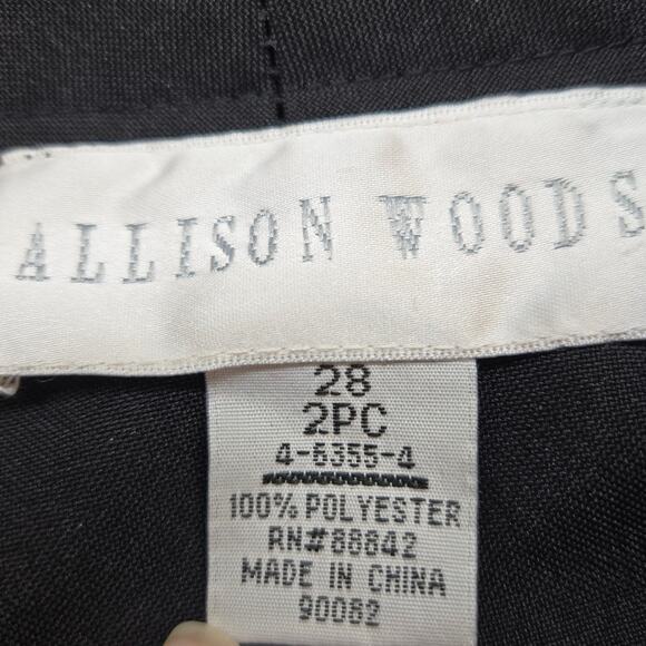 Allison Woods Women's Blazer 28W 28 W Black Plus Size 4X Coat Button Down Jacket - Picture 6 of 8